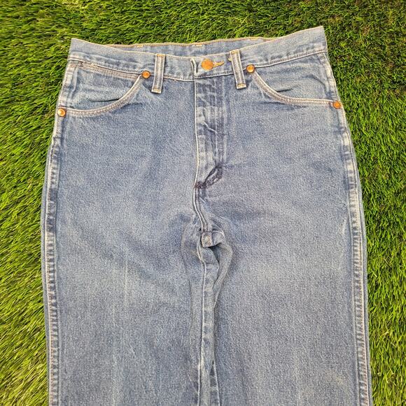 Vintage 80s Wrangler 936DEN Jeans Mens 31x32 Made in USA High Waisted Cowboy - Picture 2 of 8